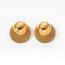 Fashion Gold Stainless Steel Gold Plated Round Earrings