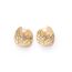 Fashion Gold Metal Embossed Earrings