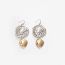 Fashion Gold And Steel Copper Irregular Earrings