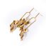 Fashion Gold Stainless Steel Corrugated Earrings