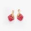 Fashion Gold Copper Geometric Coral Earrings