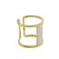 Fashion Gold Plus White Stainless Steel Geometric Rectangular Oil Drop I-shaped Ring