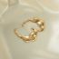 Fashion Gold Copper Geometric Pleated Earrings