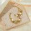 Fashion Gold Copper Geometric Pleated Earrings