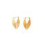 Fashion Gold Stainless Steel Gold-plated Oval Ray Earrings