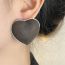 Fashion Silver Geometric Love Stud Earrings