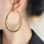 Fashion Golden Large Alloy Round Earrings