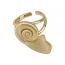 Fashion Gold Alloy Conch Open Ring