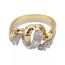 Fashion A Set Of Gold And Silver Alloy Geometric Pleated Ring Set