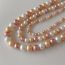 Fashion Pink Cotton Pearl Contrast Necklace Pearl Bead Necklace
