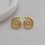 Fashion Silver Gold-plated Copper Thread Stud Earrings