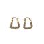 Fashion Silver Copper And Diamond Broken Silver Geometric Earrings