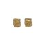Fashion Silver Gold-plated Copper Square Pleated Stud Earrings