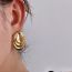 Fashion Silver Copper Geometric Round Earrings
