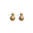 Fashion Gold Brushed Metal Ball Stud Earrings