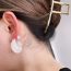 Fashion Green Resin C-shaped Earrings