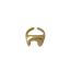 Fashion Gold Brushed Metal Ring