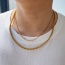 Fashion Gold Titanium Steel Double Layer Thick Chain Necklace