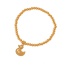 Fashion Golden 2 Copper Duck Pendant Bead Bracelet