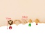 Fashion Gold Copper Inlaid Zircon Oil Drop Flower Water Drop Pendant Earring Set Of 6 Pieces