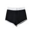 Fashion White Gray Contrast Color Straight Shorts