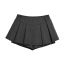 Fashion Grey High-waisted V-waist Pleated Skirt