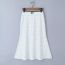 Fashion White Cotton Printed Skirt