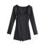 Fashion Black Cotton Camisole Jumpsuit Shorts + Shawl Set