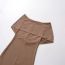 Fashion Khaki Cotton Pleated Mesh Maxi Skirt