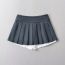 Fashion Grey Cotton Pleated Skirt