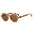 Fashion Bean Flower Frame With Tea Slices Octagon Small Frame Sunglasses