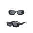 Fashion Black Frame Gray Film Square Small Frame Sunglasses