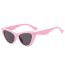 Fashion Pink Frame Gray Film Ac Cat Eye Sunglasses