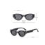Fashion Translucent Green Frame Gray Film Cat Eye Line Small Frame Sunglasses