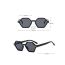 Fashion Black Frame Gray Film Hexagonal Sunglasses