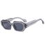 Fashion Translucent Gray Framed White Film Ac Small Frame Sunglasses