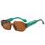 Fashion Tea Frame Tea Slices/green Legs Ac Small Frame Sunglasses