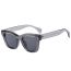 Fashion Glossy Black Framed Gray Film Ac Rice Nail Large Frame Sunglasses