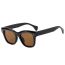 Fashion Date Red Frame Tea Slices Ac Rice Nail Large Frame Sunglasses