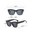 Fashion Bright Black Framed White Film Ac Rice Nail Large Frame Sunglasses