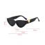 Fashion Black Frame Light Tea Slices Pc Triangle Sunglasses