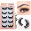 Fashion 3# Mink Fur False Eyelashes 10 Pairs Pack