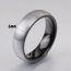 Fashion 8mm Tungsten Steel Color Curved Sand Surface Stainless Steel Round Ring