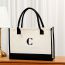 Fashion Pure Letter-c Canvas Letter Print Large Capacity Portable Mother-in-law Bag