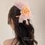 Fashion 1# Orange Pink Lisianthus Clip [same Style As Model] Simulated Flower Bow Gripper
