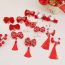 Fashion 1# Pure Red Bow Fabric Bow Children's Hair Clip