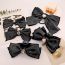 Fashion 12# Black Gold Rose Double Bow Fabric Bow Hairpin