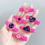 Fashion 6# Rose Red Color (with Cardboard Packaging) Resin Geometric Cartoon Hairpin Set