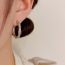 Fashion Gold-zircon Large Earrings (thick Real Gold Plating) Copper Inlaid Zirconium Round Earrings