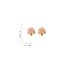 Fashion Pink Oil Dripping Camellia Earrings (thick Real Gold Plating) Copper Set With Diamond Oil Drop Flower Earrings